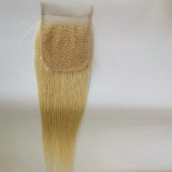100% Human Hair 613 Blonde Straight Closure