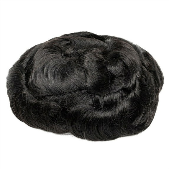 100% Human Hair Piece Men Toupee Replacement System PU & Mono Top Wig Short Remy Hair With Lace Hair Natural