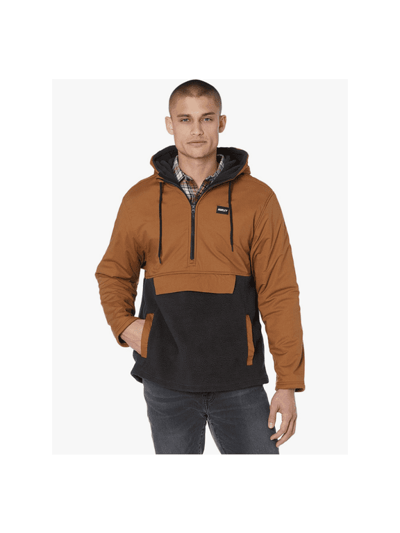 $100 Hurley Hudson Burrrito Anorak Ale Cotton-Polyester Brown size S