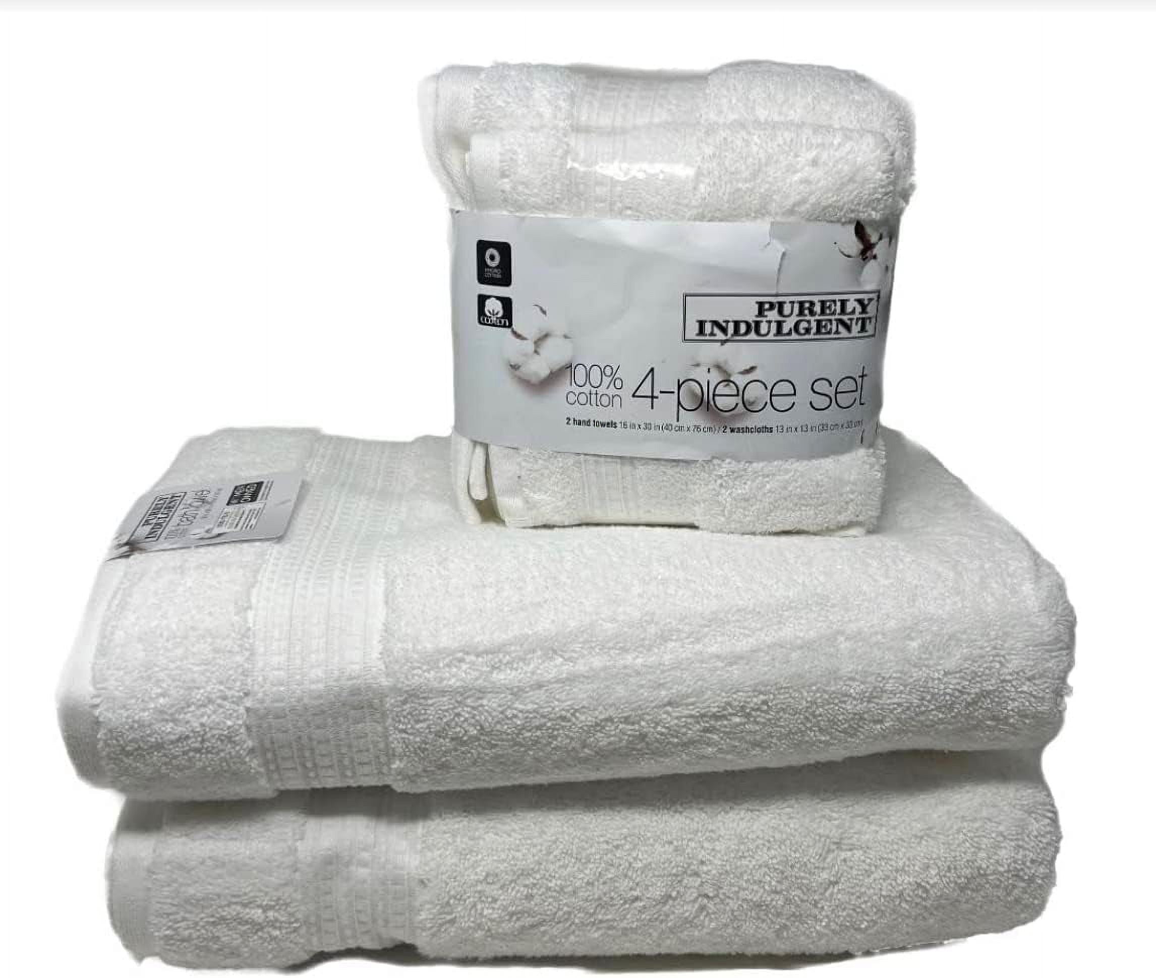 100% HydroCotton | Includes: 2 Luxury Bath Towels, 2 Hand Towels & 2 Washcloths | Quality, Ultra Soft Towel Set | 6 Piece Set (White)