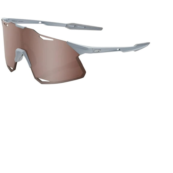 100% Hypercraft Sunglasses - Matte Stone Grey; Hiper Crimson Silver Mirror