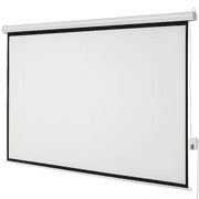100 Inch Motorized Projector Screen, 43 Electric Projection Screen with Remote Control, Matte White Wall Ceiling Mount Movie Screen, White Case