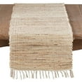 thumbnail image 1 of 100% Jute Chindi Tassel Design Farmhouse Table Linen Collection, 1 of 5