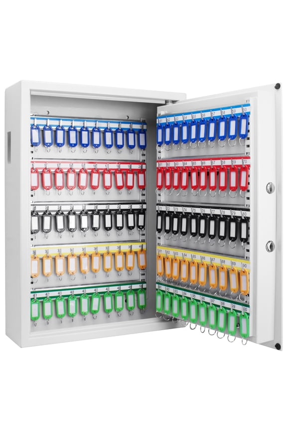 100 Keys Key Cabinet Digital Keypad Wall Safe White