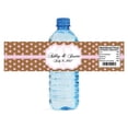 thumbnail image 1 of 100 Kraft Paper and light Pink glitter dots Wedding Anniversary Engagement Party Water Bottle labels Birthday Party Easy to Use Self Stick Labels, 1 of 4