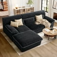thumbnail image 1 of 3 Seat 100" L-Shaped Cloud Sectional Couch With Double-Layer Thickened Deep Seat，No Assembly Required, Dark Gray, 1 of 8