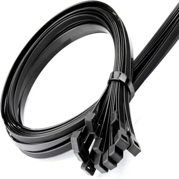 100~LARGE 36" BLACK CABLE ZIP TIES Heavy Duty UV Resistant UL 6/6 Nylon