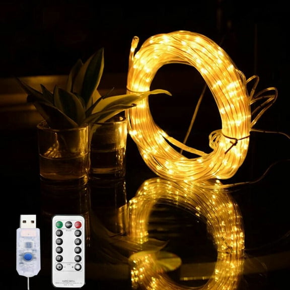 100 LED 33ft /10M Strip Rope Light Tube String Outdoor Garden Party Decoration Lights