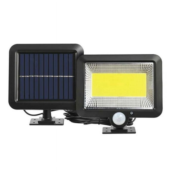 100 LED COB Waterproof IP65 Super Bright Solar Motion Sensor Light Wall Light Garden Outdoor High Brightness Light,1 x Solar Light 1 x solar panel,Black