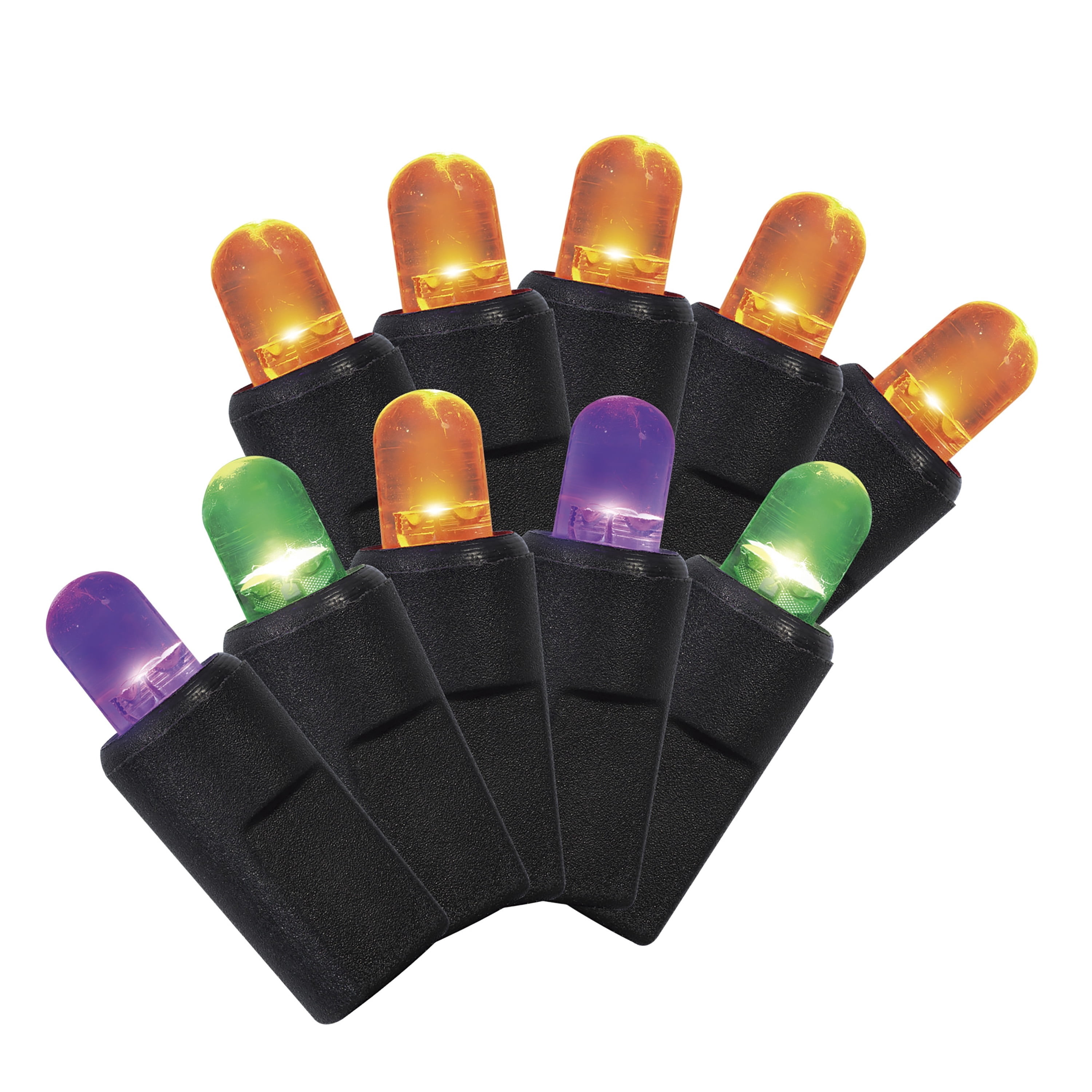 Indoor/Outdoor 100-Count LED Color Sync Dome String Lights, Multicolor, 19.5', Halloween by Way To Celebrate