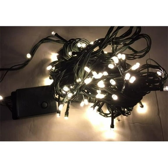 100 LED Green Cable String Light - Warm White