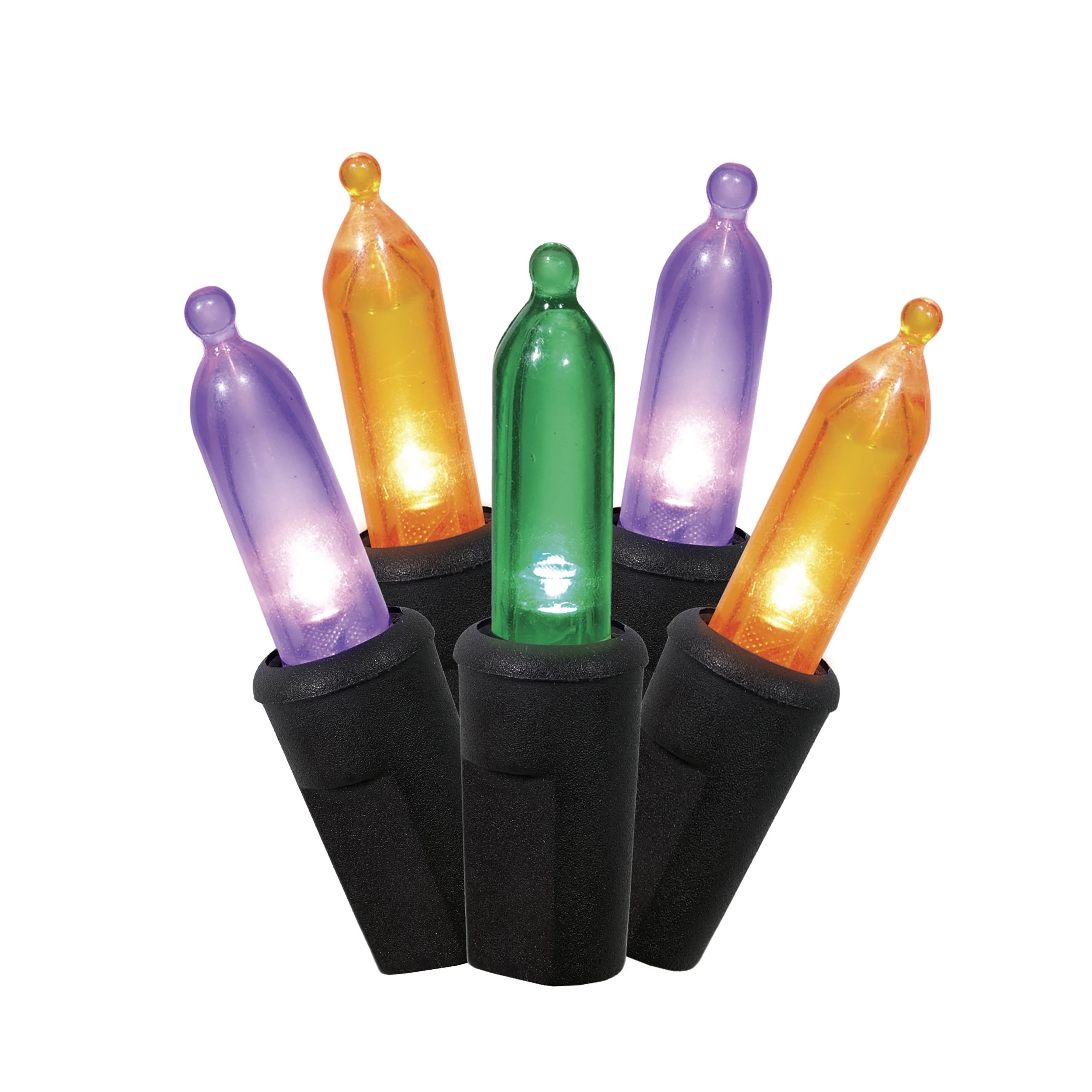 Indoor/Outdoor 100-Count LED Mini String Lights, Multicolor, 19.5', Halloween by Way To Celebrate