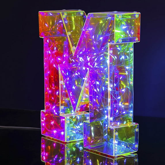 100 LED Marquee Letter Lights with USB Power, DIY Alphabet Number Signs for Wedding Birthday Party, Decorative String Lights for Holiday Home and Bar Decor