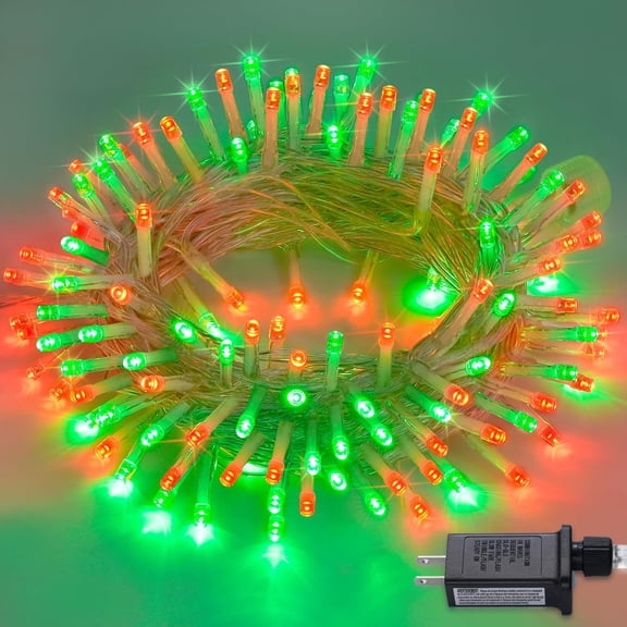100 LED Red Green String Lights Indoor Outdoor Holiday Decor
