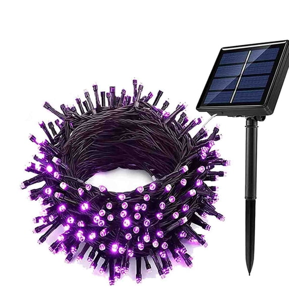 100 LED Solar Power String Lights Christmas Fairy String Garden Outdoor indoor Decorate - Purple