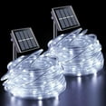 thumbnail image 1 of 100 LED Solar Rope Lights for Pool, 33ft 8 Modes Solar Rope Lights Outdoor Waterproof LED Solar Powered Rope Tube Fairy Lights for Fence,Gazebo,Yard,Walkway,Path,Garden Decor(White), 1 of 8
