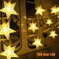 100 LED Star String Lights 33 FT Plugin Fairy Twinkle Lights