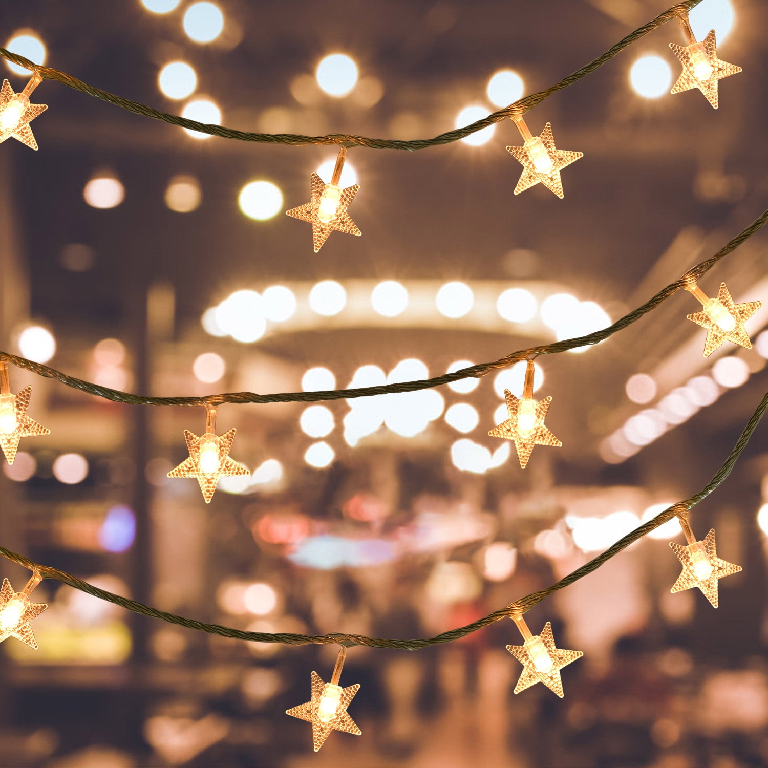 100 LED Star String Lights Plug in Fairy String Lights Waterproof