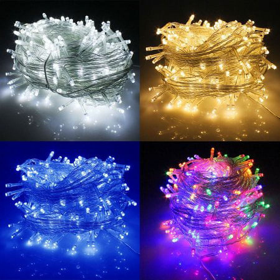 100 LED Twinkle Fairy Light String, 10 meters Plug in Wall String ...