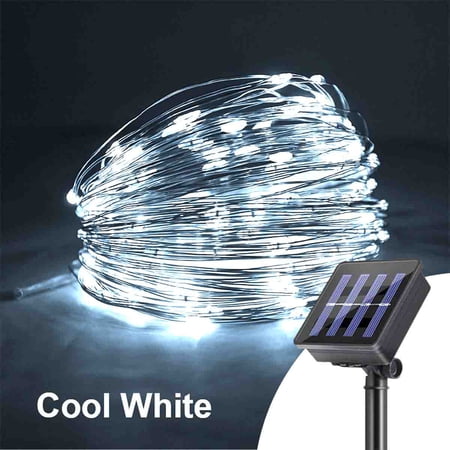 100 LEDS 39Ft Extra-Long Solar String Lights Outdoor, Solar Faairy String Lights Waterproof with 8 Modes,Copper Wire Solar Twinkle Lights for Outside Garden Tree Yard Party Xmas Decor (White)