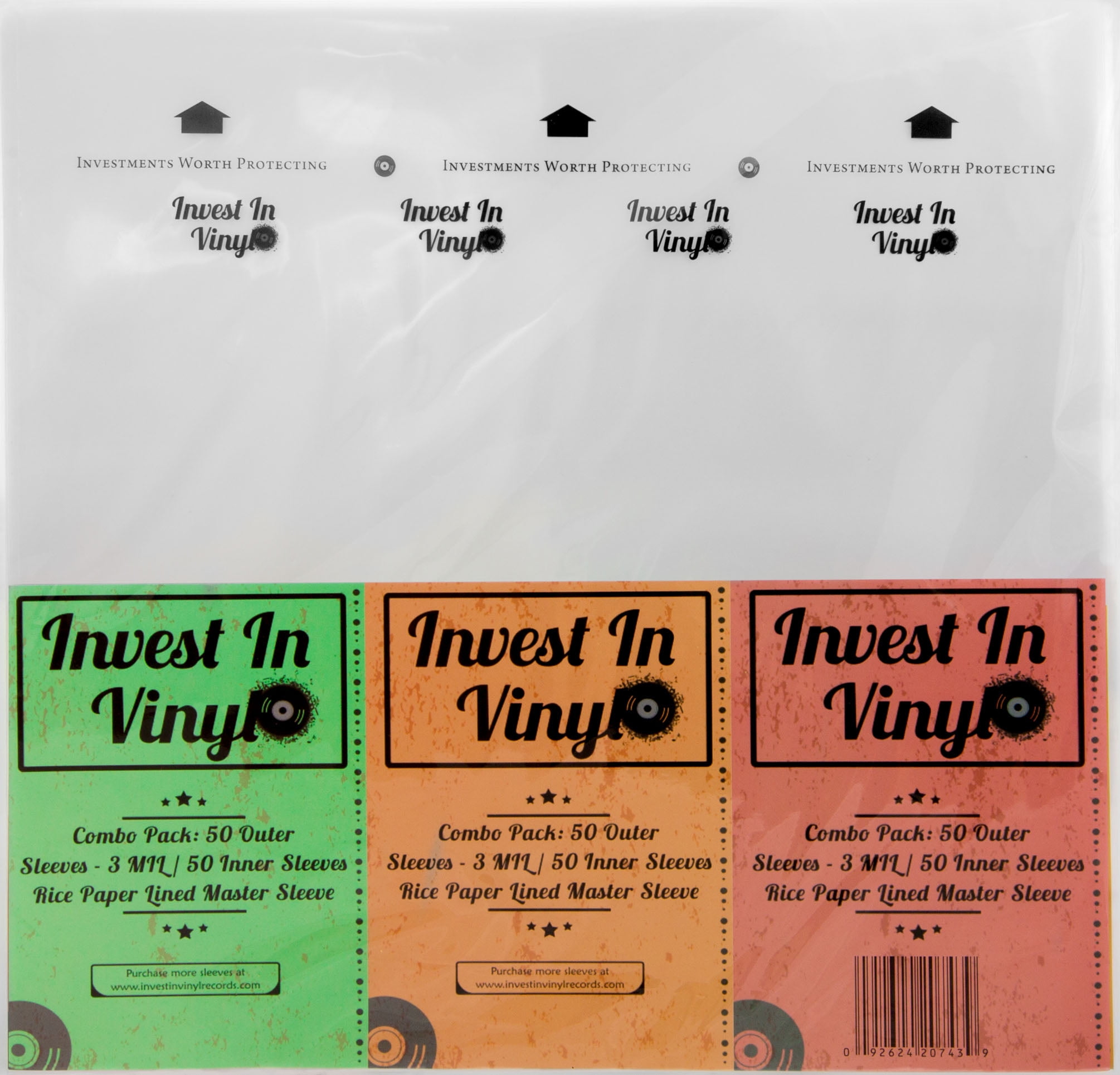 100 LP Sleeves Combo Pack (50 3 mil Outer & 50 Master Inner Sleeves) 33 RPM 12" Vinyl Record Sleeves Provide Your LP Collection with The Proper Protection - Invest In Vinyl