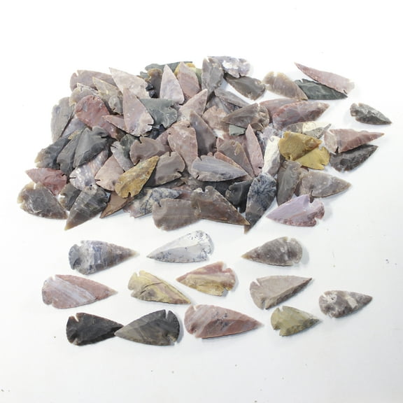 100 Large Stone Ornamental Arrowheads  #092d  Arrowhead
