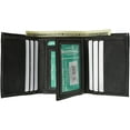 thumbnail image 1 of 100% Leather Tri-fold Mens Wallet Black #961107, 1 of 6