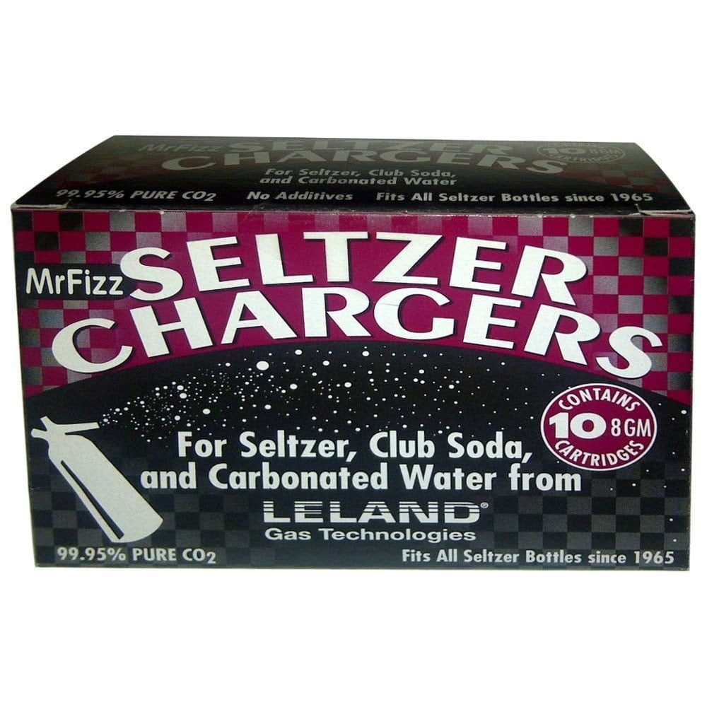 Mr. Fizz Leland 8-gram CO2 Seltzer Charger Cartridges Pack of 10... Mr. Fizz Leland 8-gram CO2 Seltzer Charger Cartridges Pack of 10...