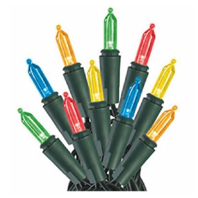 23.75' Green Wire Multi-Color LED Outdoor Christmas String Lights