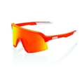 thumbnail image 1 of 100% Lightweight Unisex Sport Sunglasses, Soft Tact Neon Orange - Hiper Red Multilayer Mirror Lens, 1 of 7