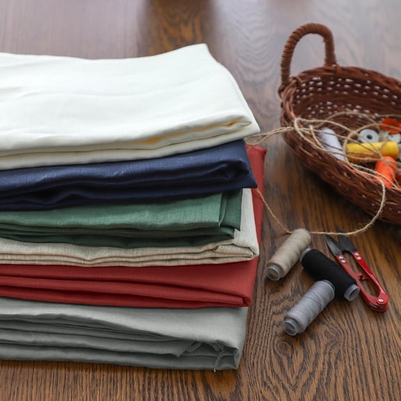 100% Linen Fabric by The Yard - 78" Wide Natural Breathable Linen Cloth for DIY, Embroidery, Sewing, Clothing, Bags, Home Decor, Crafts, and Art Canvases (Rust,2 Yard)
