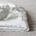 thumbnail image 1 of 100%Linen Solid Color Simple Fitted Sheets(Full,White), 1 of 5