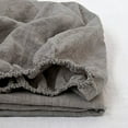thumbnail image 1 of 100%Linen Solid Color Simple Fitted Sheetsï¼Queen,Drizzle Grey), 1 of 1