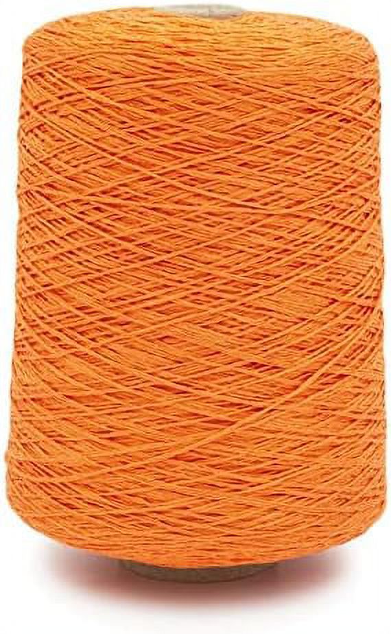 100 Linen Yarn by City Fibers for Knitting or Weaving, Tangerine