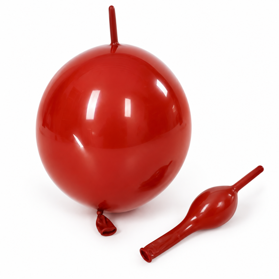 100 Link Balloon Linking 6 Inch Quick Latex For Wedding Birthday Bridal Showermas Party Festival Decorations (red-6in)