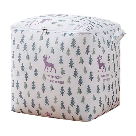 100 Liter Capacity Non-Woven Fabric Storage Bag, Zippered Clothing Organizer with Handles, Moving and Home Storage Solution for Quilts Blankets