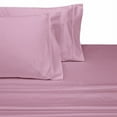 thumbnail image 1 of 100% Long-Staple Cotton Sateen Sheets 300TC Solid Bed Sheet Set - Queen-Lilac, 1 of 1