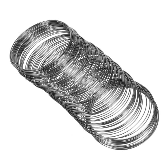 100 Loops Memory Wire, 1pcs 0.8mm 20 Gauge Jewelry Wire Craft Wire Memory Steel Wire for Jewelry Making, Black