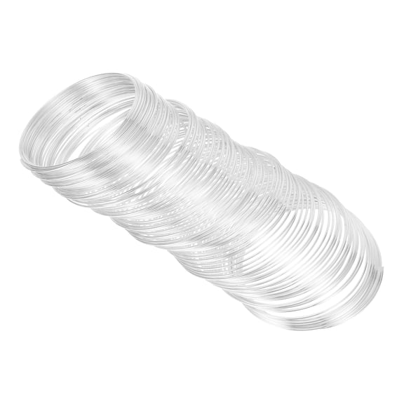 100 Loops Memory Wire, 1pcs 1mm 18 Gauge Jewelry Wire Craft Wire Memory Steel Wire for Jewelry Making, Silvery