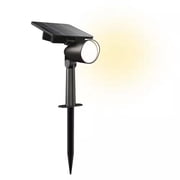 100 Lumen Ashlyn Outdoor Solar LED Spot or Wall Mount Light Black High Brightness Weather Resistant 1-Pack