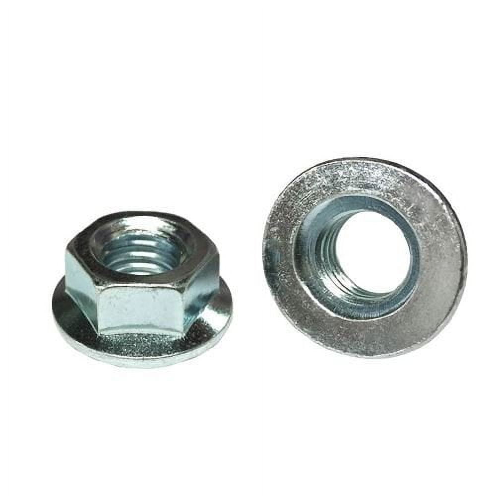 100-Pack M10-1.25 Hex Flange Nuts - JIS Class 10 Zinc Plated, 14mm Wrench Size, Fine Thread