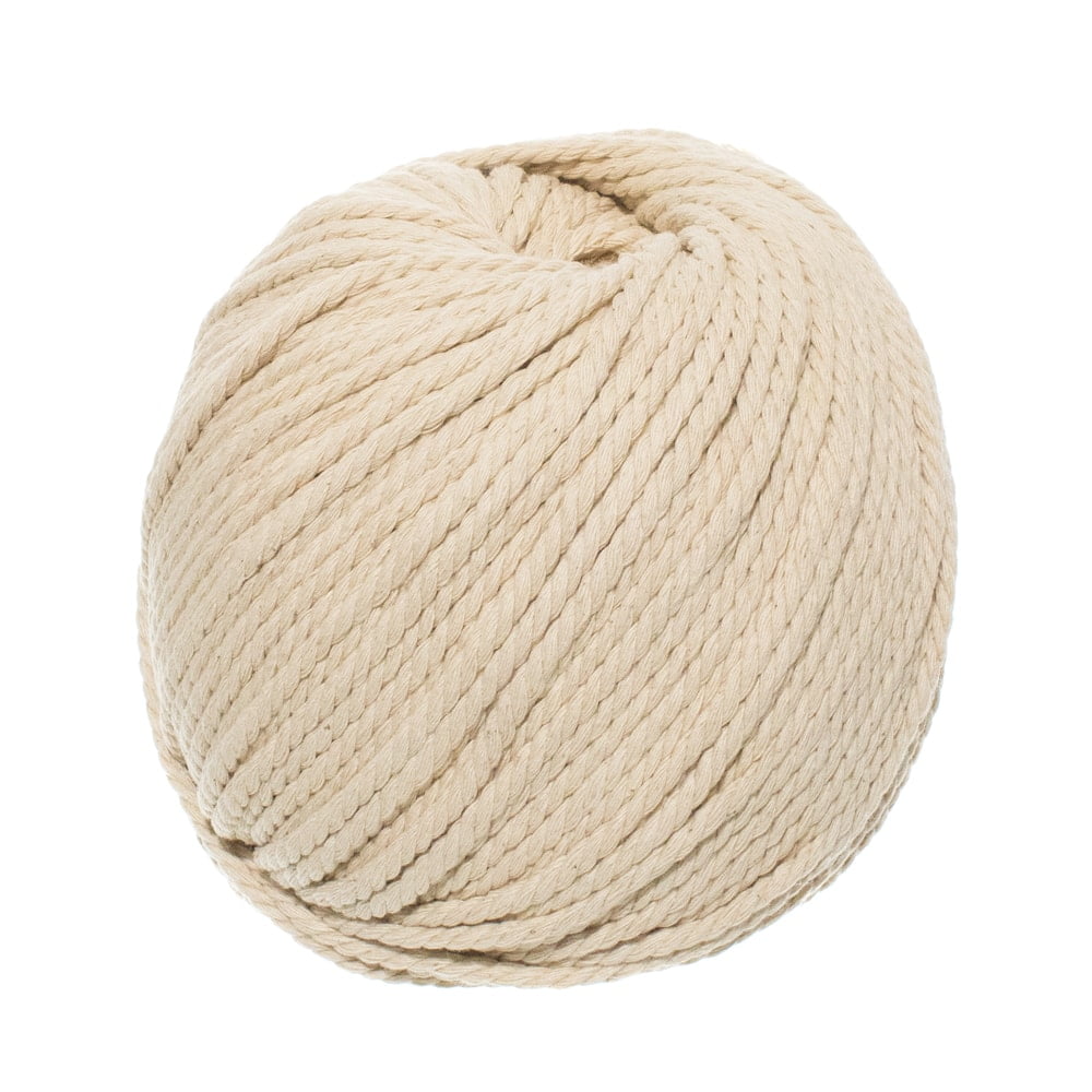 100% Macrame Natural Twisted Cotton Yarn Cord Rope – Various Sizes ...