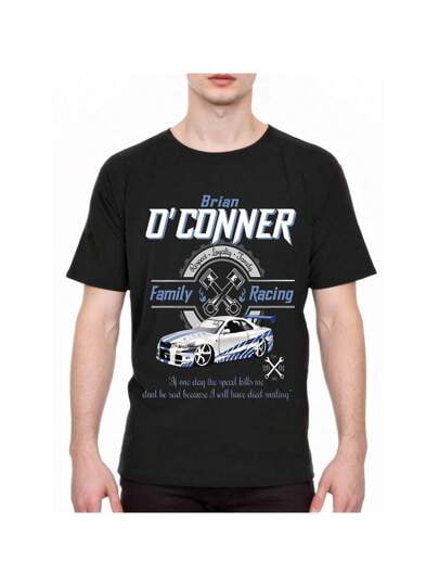 100% Made US Brian O'Conner Family Racing Fast And Furious Tribute T ...