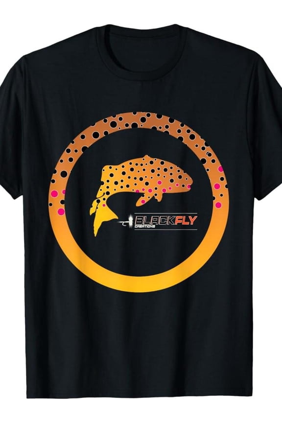 100% Made US Trout Skin T-shirt Fly Fishing Gear &amp; Gifts by Black Fly T-Shirt