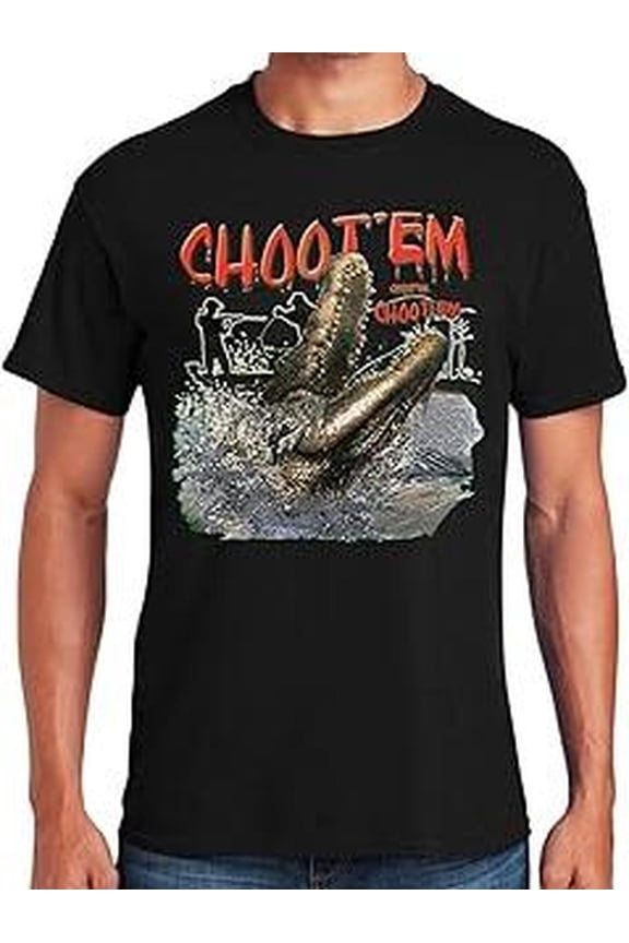 100% Made in USA, 180g Swamp People Choot Em Alligator Hunting Mens T Shirt
