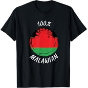100% Malawian Shirt | Proud Malawian Shirt | Flag Malawi T-Shirt