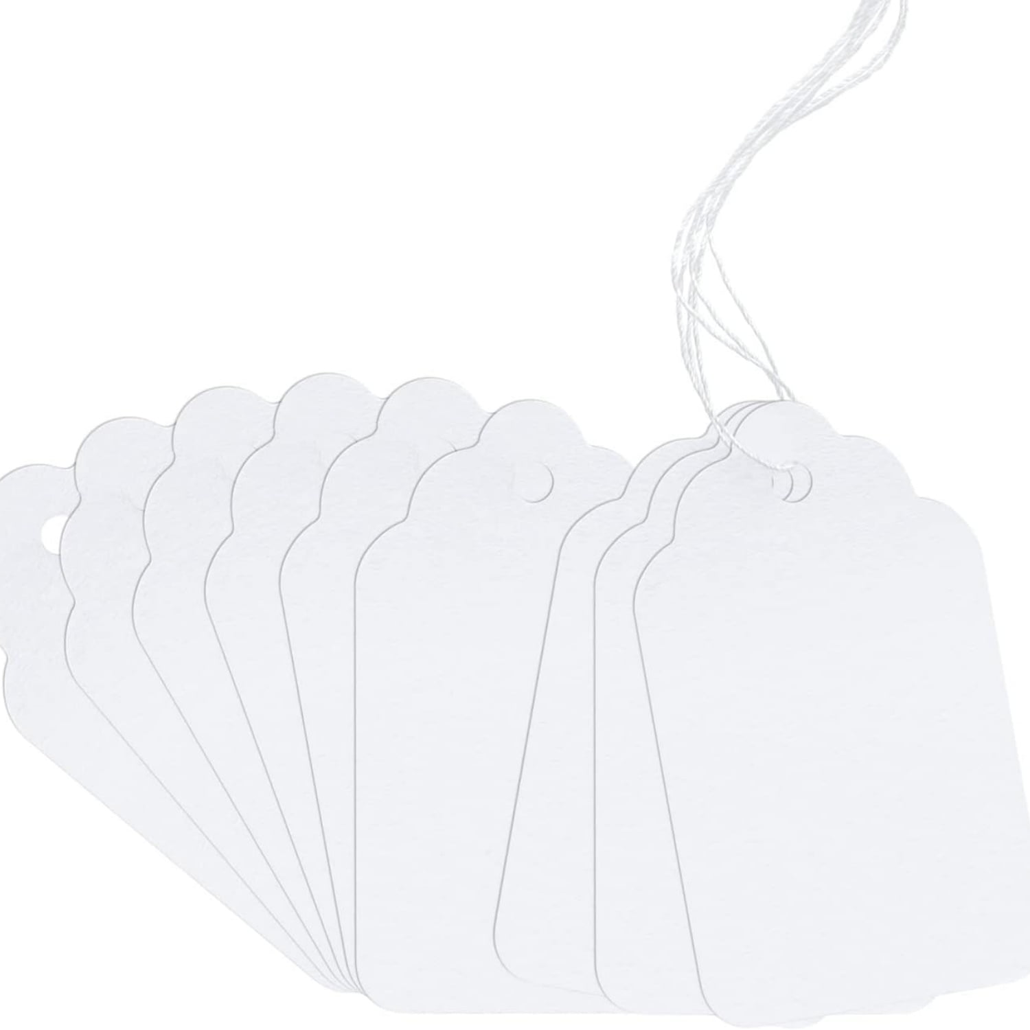 Outus 500 Pack White Price Tags With String Attached For 35 X 22 Mm, 713072677222 - View #6