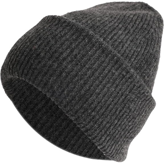 100% Merino Wool Beanie Hat for Men and Women, Unisex Thermal Winter Hat, One Size Cuffed Knit Ribbed Beanie