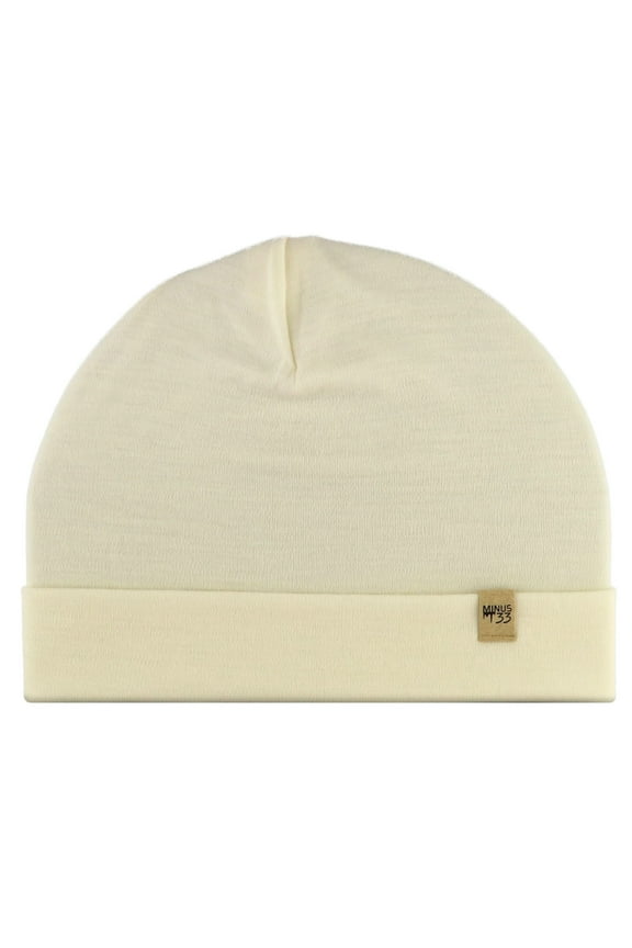 100% Merino Wool Cuff Beanie - Mens & Womens Warm Winter Hat - Watch Cap - Toque - Natural Cream