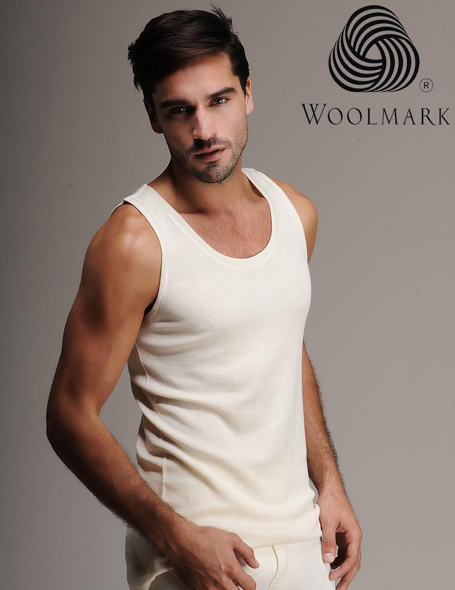 100 Merino Wool Men’s Soft Large Size Undershirt Tank Sleeveless